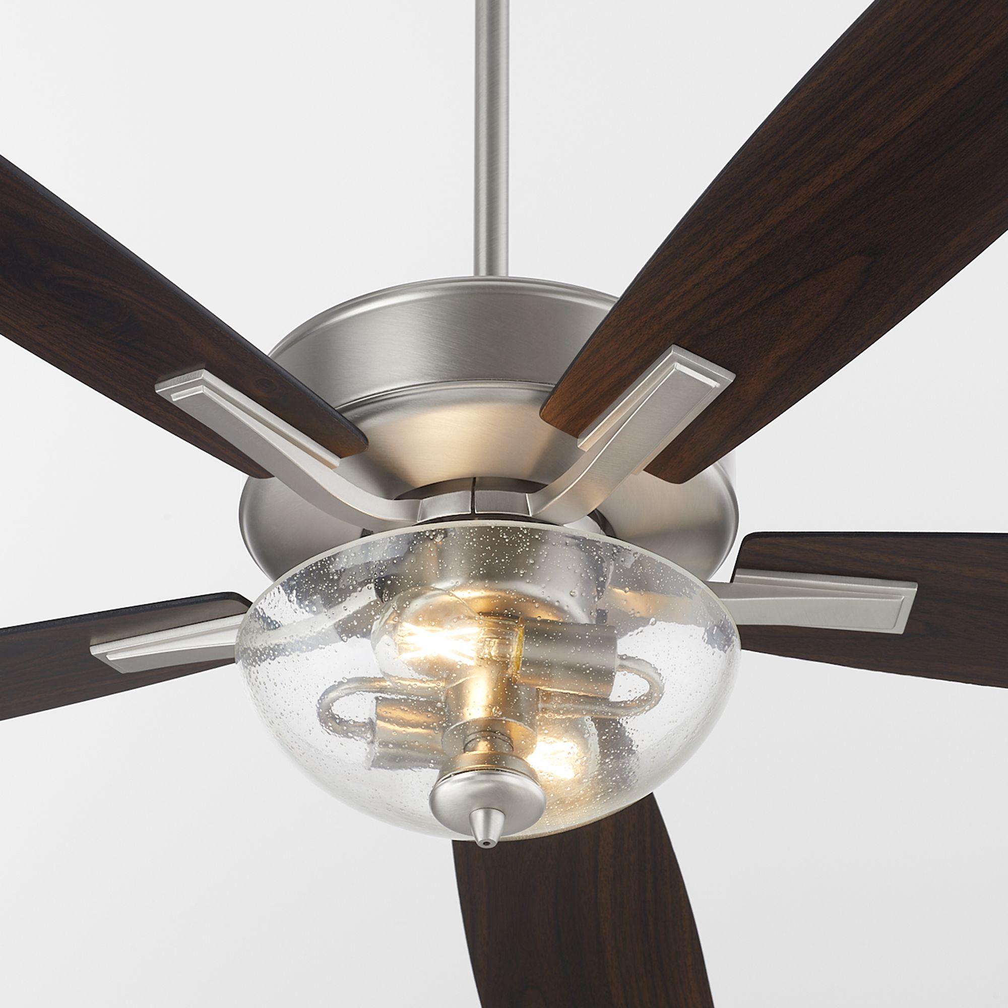 Image 2 Quorum International Ovation 52" Satin Nickel w Walnut Blades Ceiling  more views