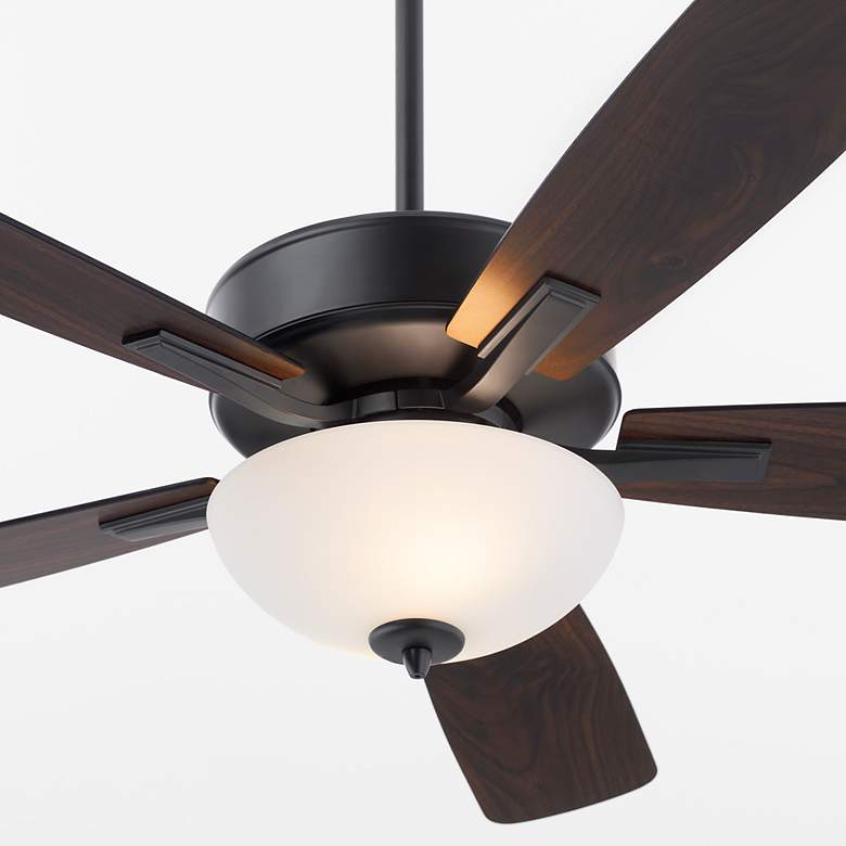 Image 3 Quorum International Ovation 52" Satin Opal Bowl Matte Black Ceiling F more views