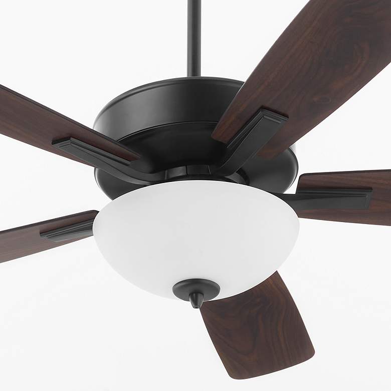 Image 4 Quorum International Ovation 52" Satin Opal Bowl Matte Black Ceiling F more views