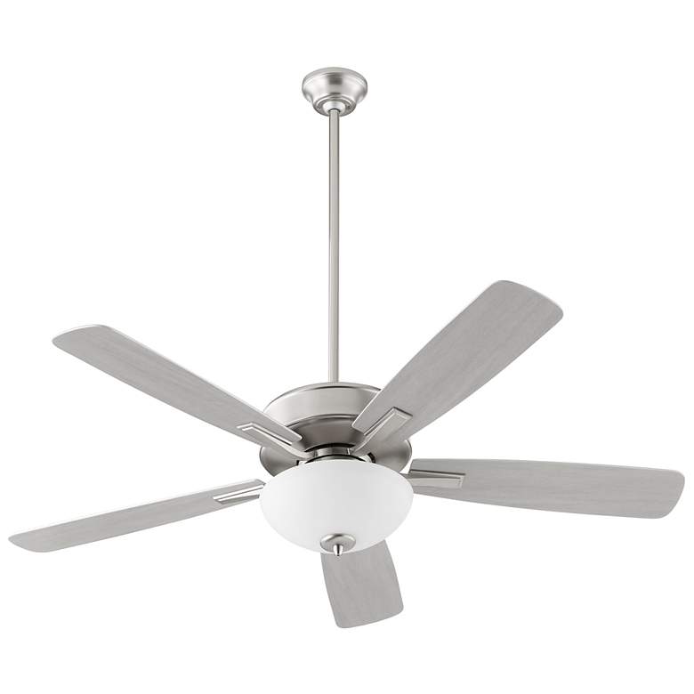Image 2 Quorum International Ovation 52" Satin Opal Bowl Satin Nickel Ceiling more views