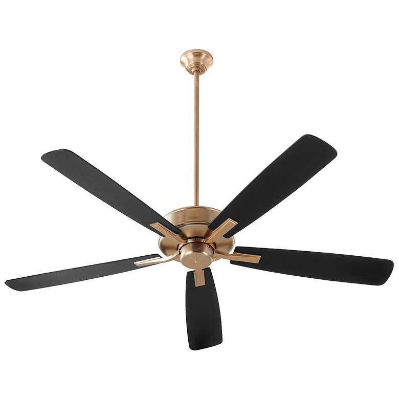 Image 1 Quorum International Ovation 60" 5 Blade Aged Brass Ceiling Fan
