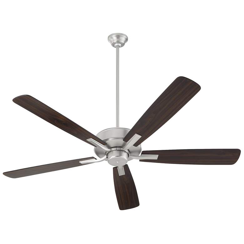 Image 1 Quorum International Ovation 60" 5 Blade Nickel w Walnut Blades Ceilin