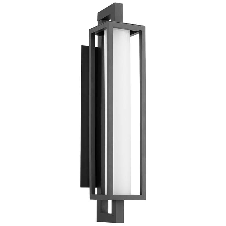 Image 1 Quorum International Parlor 28" Textured Black Lantern
