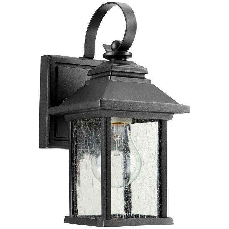 Image 1 Quorum International Pearson 5" Textured Black Wall Lantern