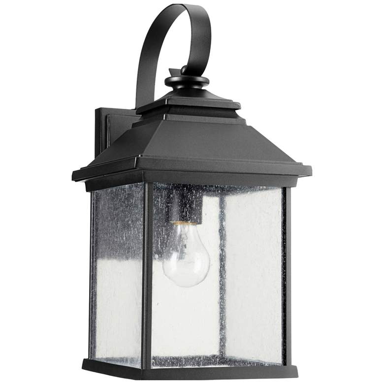 Image 1 Quorum International Pearson 9" Textured Black Wall Lantern