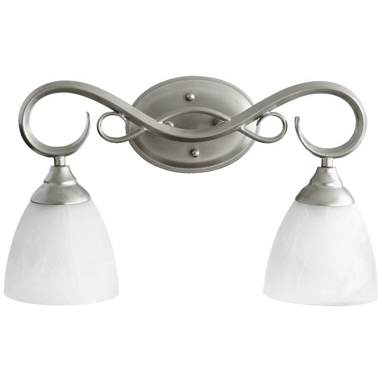 Image 1 Quorum International Powell 2LT Classic Nickel Vanity Light