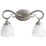 Quorum International Powell 2LT Classic Nickel Vanity Light