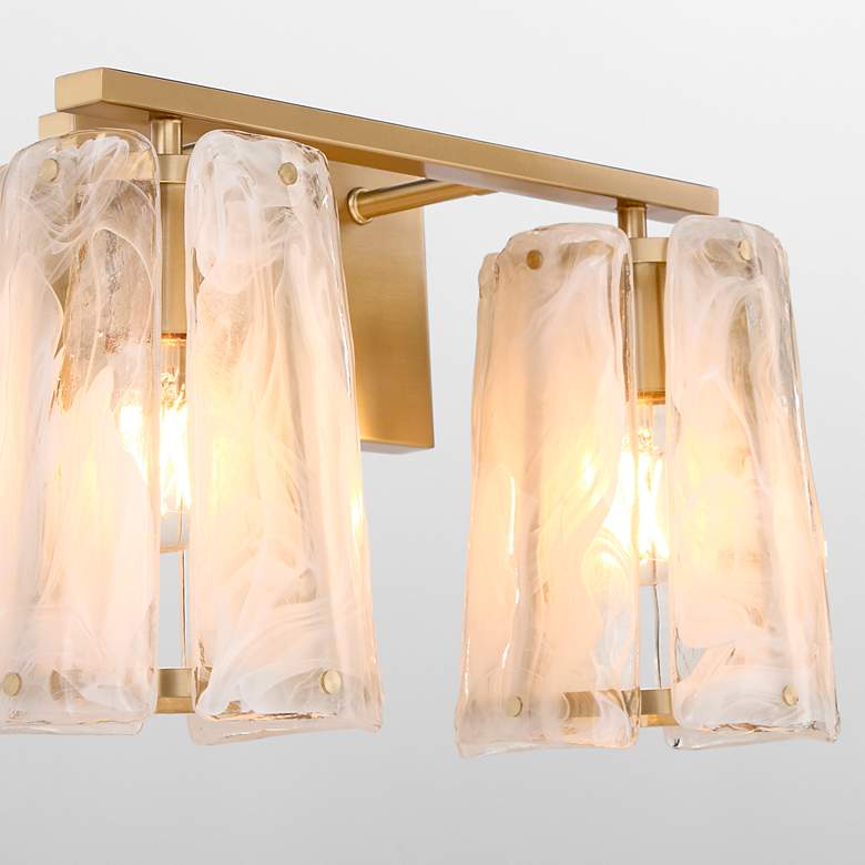 Image 3 Quorum International Prestige 2LT Aged Brass Vanity Light more views