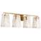Quorum International Prestige 4LT Aged Brass Vanity Light