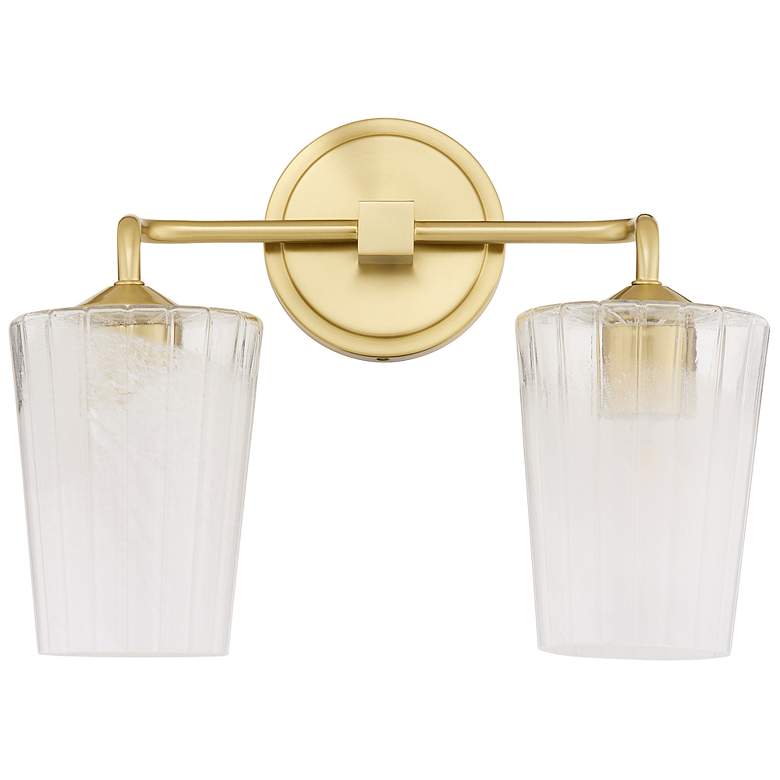 Image 1 Quorum International Providence 2LT Aged Brass Vanity Light