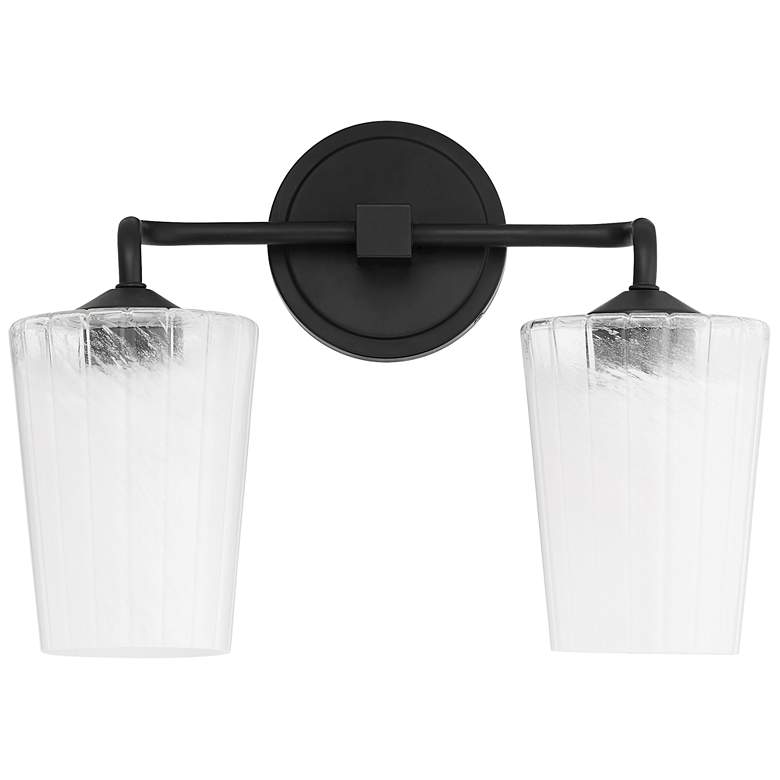 Image 1 Quorum International Providence 2LT Matte Black Vanity Light