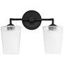 Quorum International Providence 2LT Matte Black Vanity Light