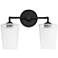 Quorum International Providence 2LT Matte Black Vanity Light