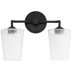 Quorum International Providence 2LT Matte Black Vanity Light