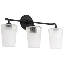 Quorum International Providence 3LT Matte Black Vanity Light