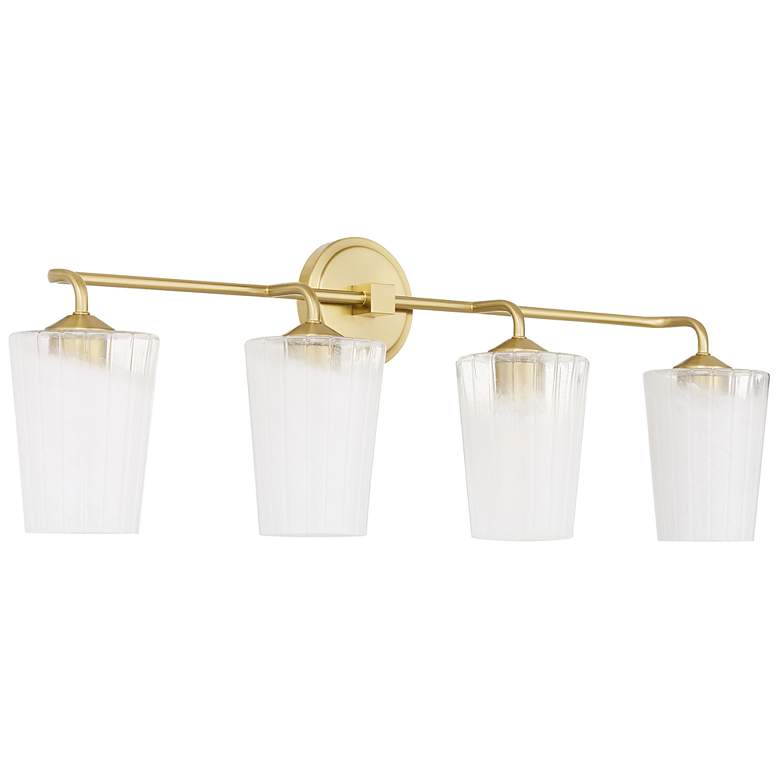 Image 1 Quorum International Providence 4LT Aged Brass Vanity Light