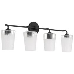 Quorum International Providence 4LT Matte Black Vanity Light