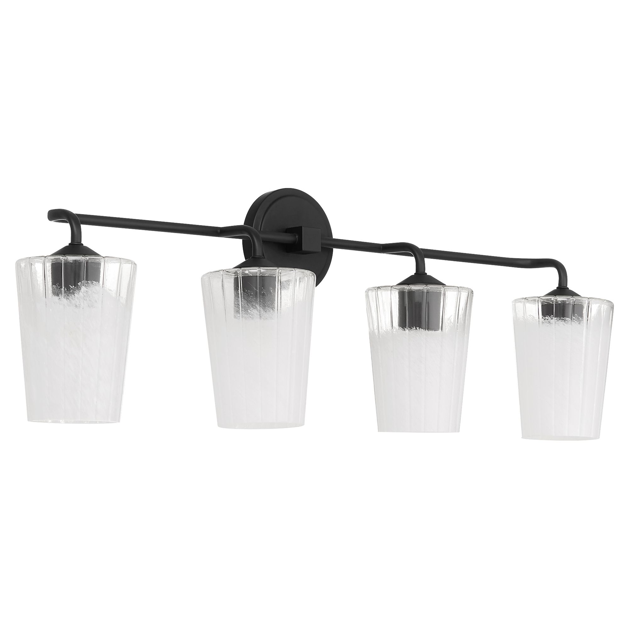 Image 2 Quorum International Providence 4LT Matte Black Vanity Light more views