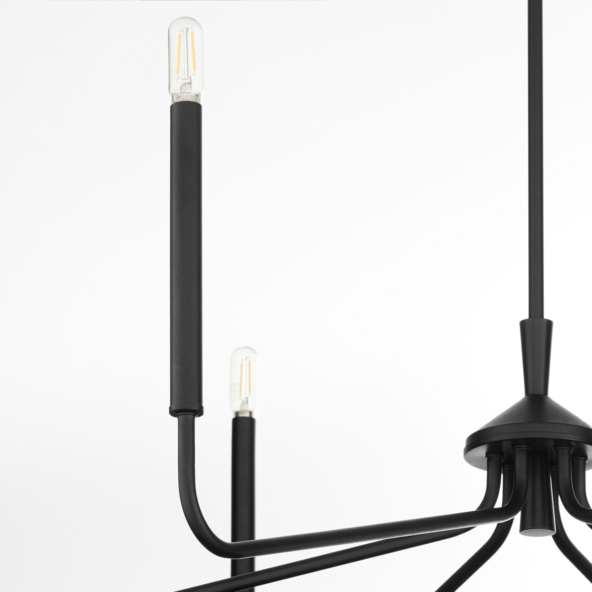 Image 4 Quorum International Providence 6LT Matte Black Chandelier more views