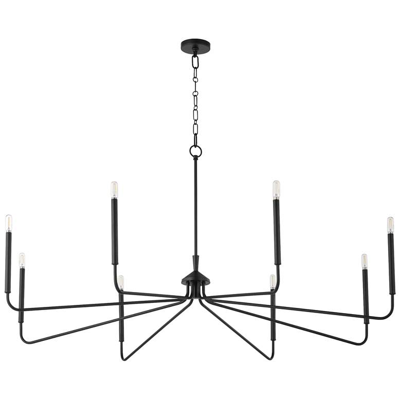 Image 1 Quorum International Providence 8LT Matte Black Chandelier