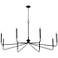 Quorum International Providence 8LT Matte Black Chandelier