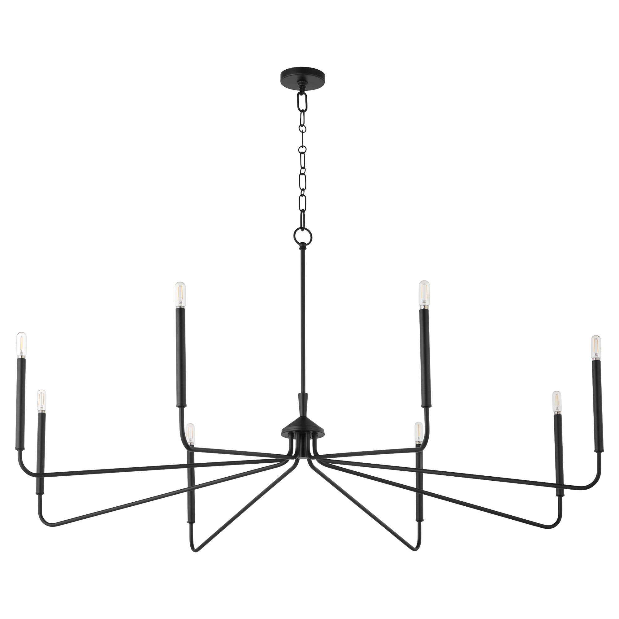 Image 2 Quorum International Providence 8LT Matte Black Chandelier more views