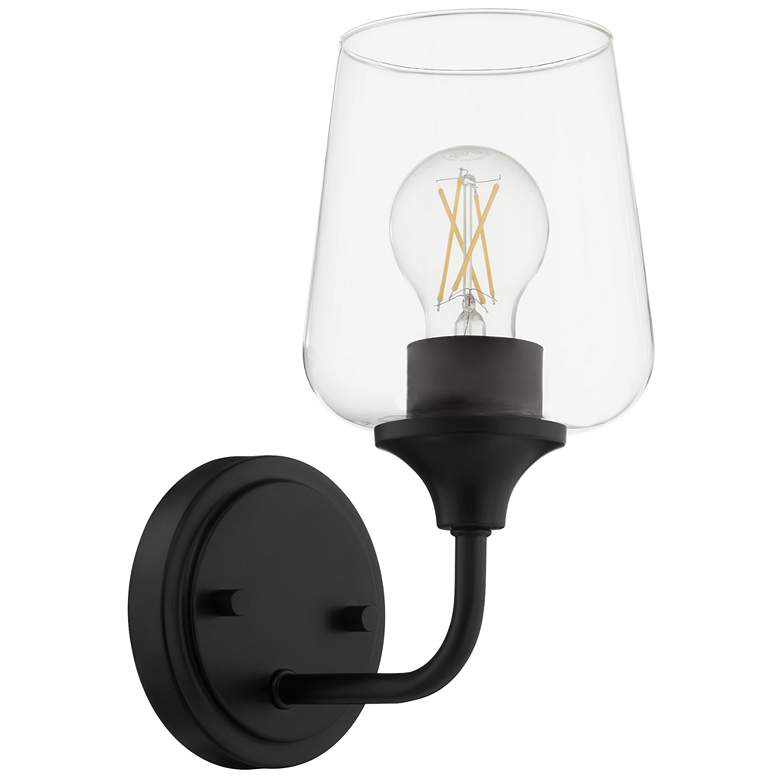 Image 1 Quorum International Raymond 1LT Matte Black Wall Mount