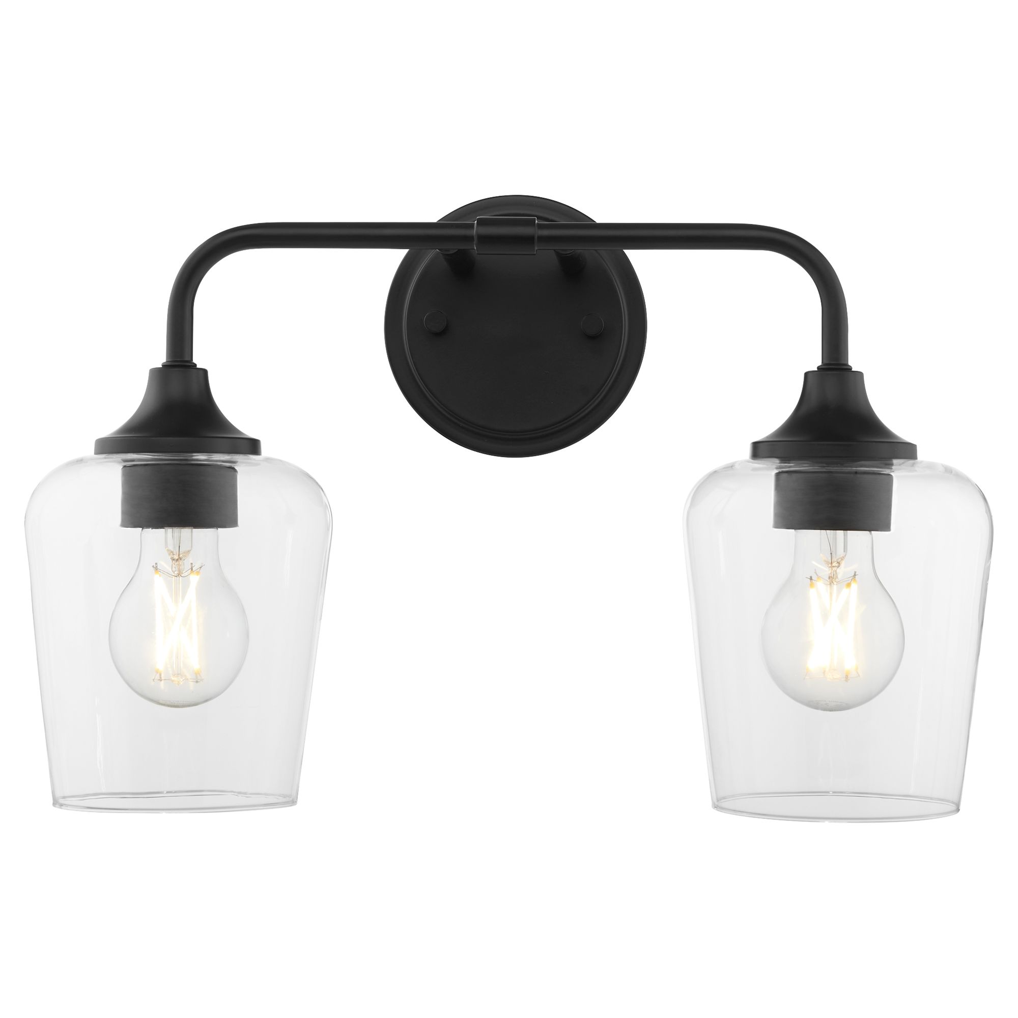 Image 2 Quorum International Raymond 2LT Matte Black Vanity Light more views