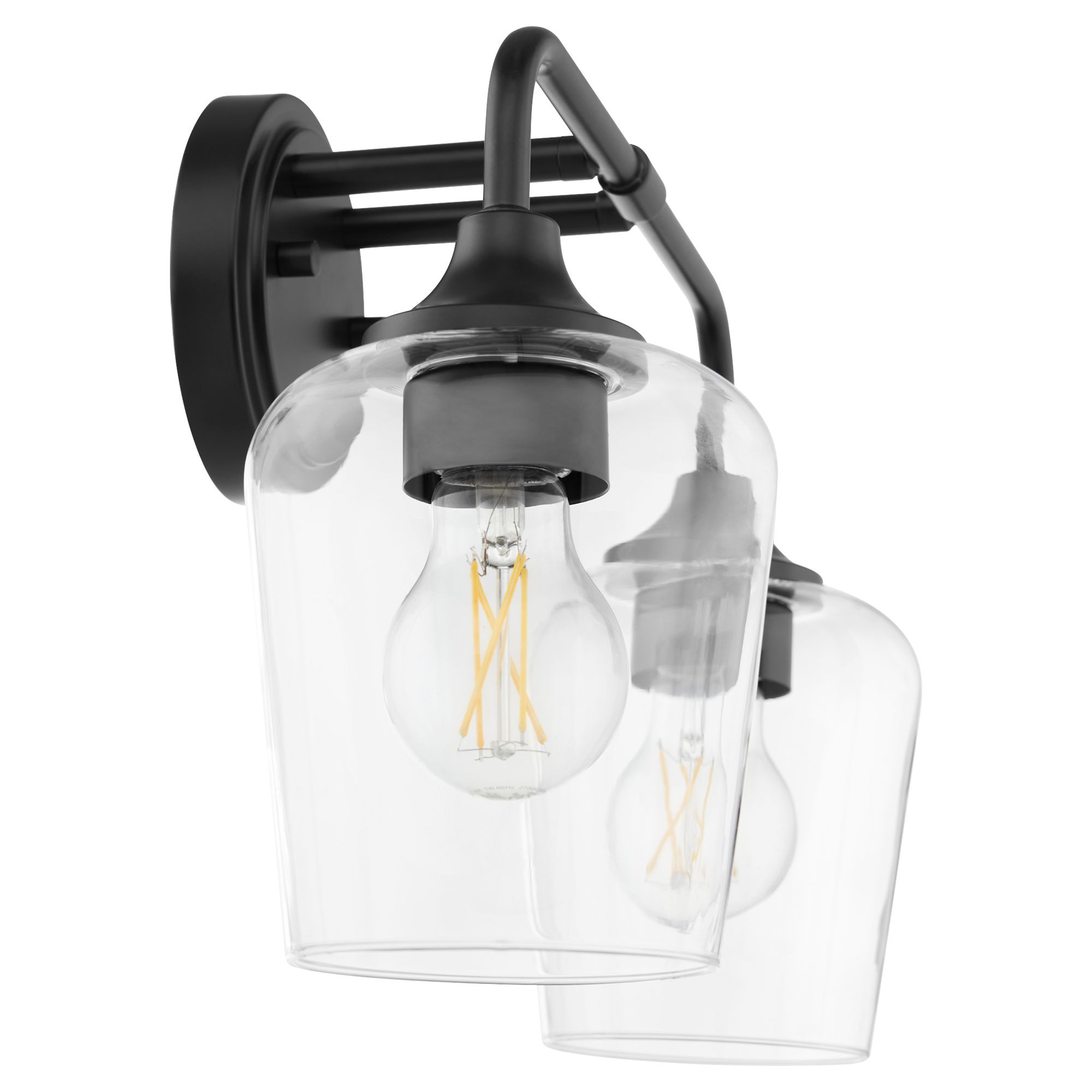 Image 3 Quorum International Raymond 2LT Matte Black Vanity Light more views