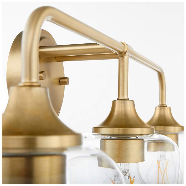 Image 3 Quorum International Raymond 3LT Aged Brass Vanity Light more views