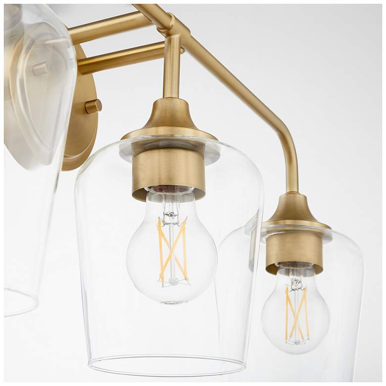 Image 4 Quorum International Raymond 3LT Aged Brass Vanity Light more views