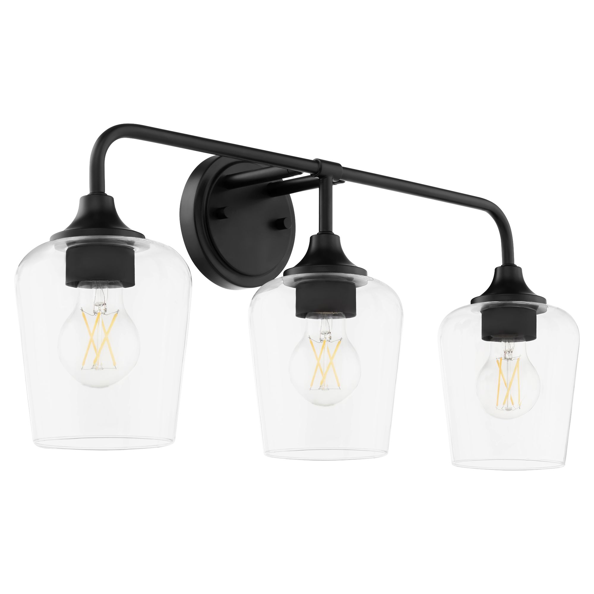 Image 2 Quorum International Raymond 3LT Matte Black Vanity Light more views
