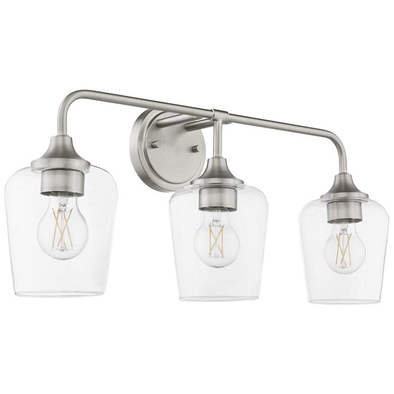 Image 1 Quorum International Raymond 3LT Satin Nickel Vanity Light