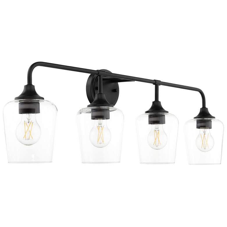 Image 1 Quorum International Raymond 4LT Matte Black Vanity Light