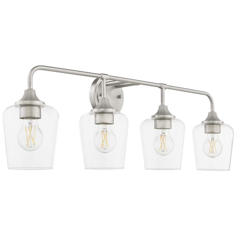 Image 1 Quorum International Raymond 4LT Satin Nickel Vanity Light