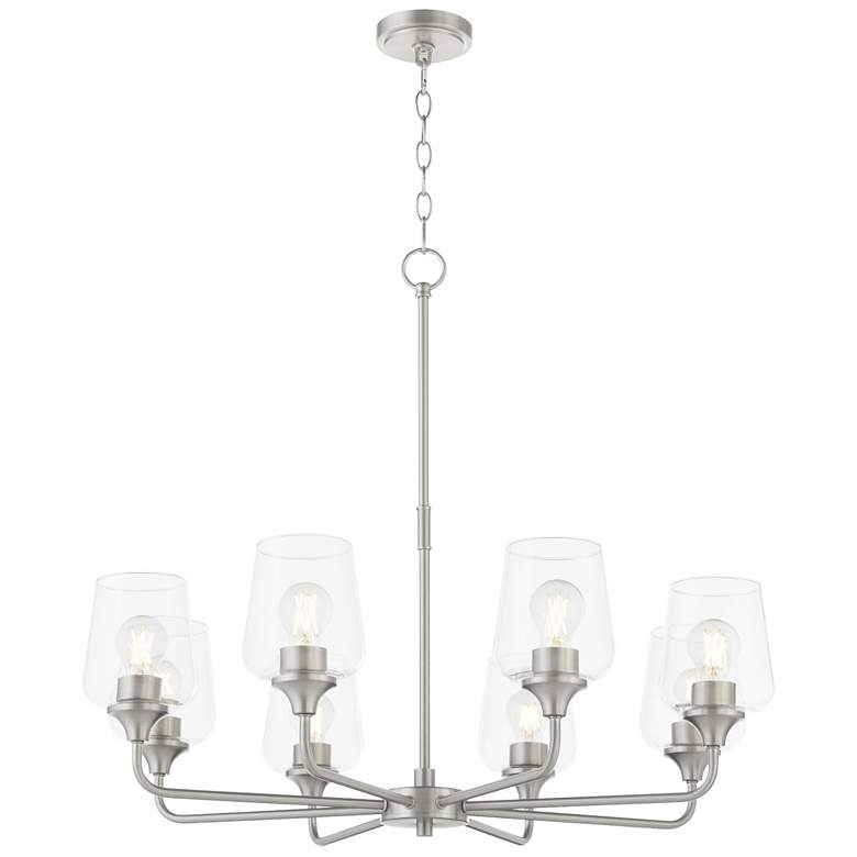 Image 1 Quorum International Raymond 8LT Satin Nickel Chandelier