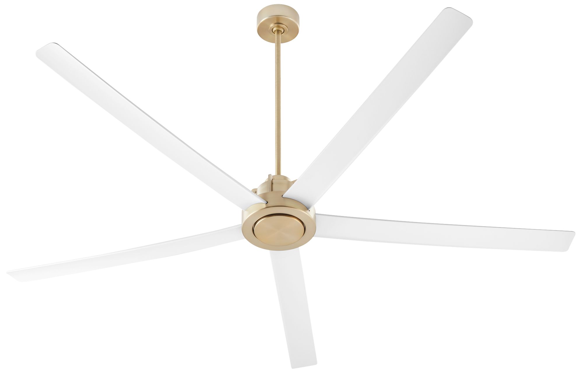 Quorum International Revel 80" Aged Brass w/ Studio White Fan