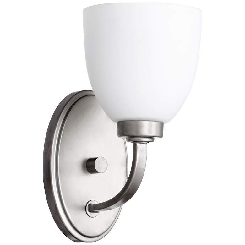 Image 1 Quorum International Reyes 1LT Classic Nickel Wall Mount