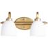 Quorum International Reyes 2LT Aged Brass Vanity Light