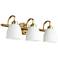 Quorum International Reyes 3LT Aged Brass Vanity Light
