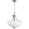 Quorum International Reyes 3LT Classic Nickel Semi-Flush Mount