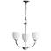 Quorum International Reyes 3LT Classic Nickel Transitional Chandelier