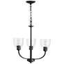 Quorum International Reyes 3LT Textured Black Transitional Chandelier