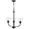 Quorum International Reyes 3LT Textured Black Transitional Chandelier