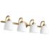 Quorum International Reyes 4LT Aged Brass Vanity Light