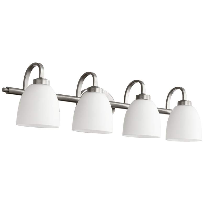 Image 1 Quorum International Reyes 4LT Classic Nickel Vanity Light