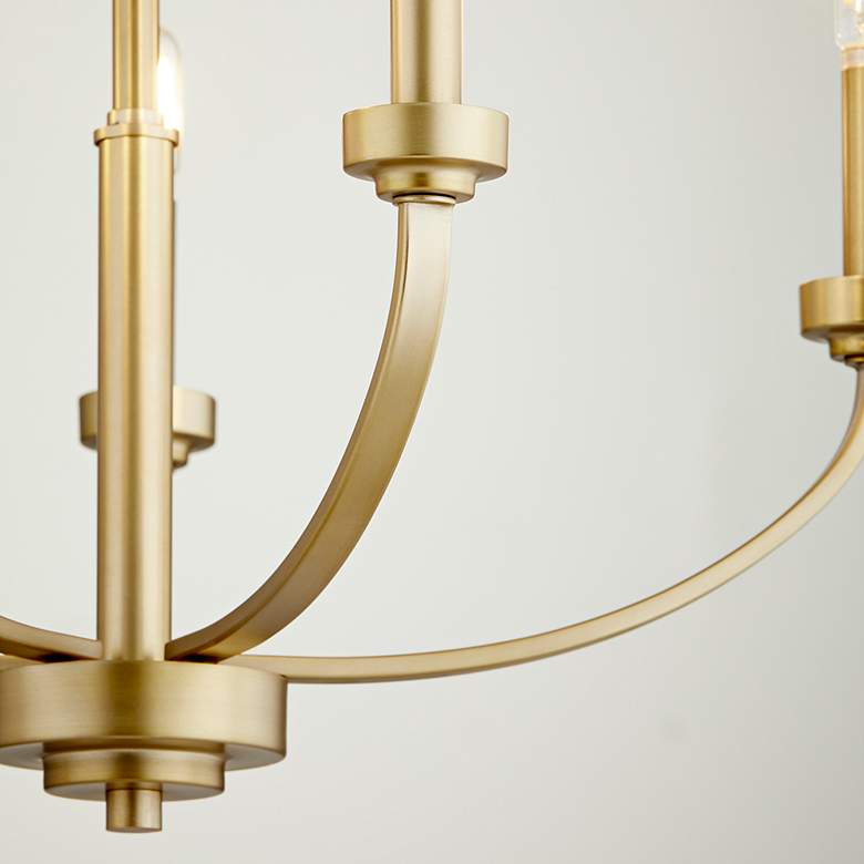 Image 3 Quorum International Reyes 5LT Aged Brass Chandelier more views