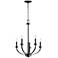 Quorum International Reyes 5LT Textured Black Chandelier