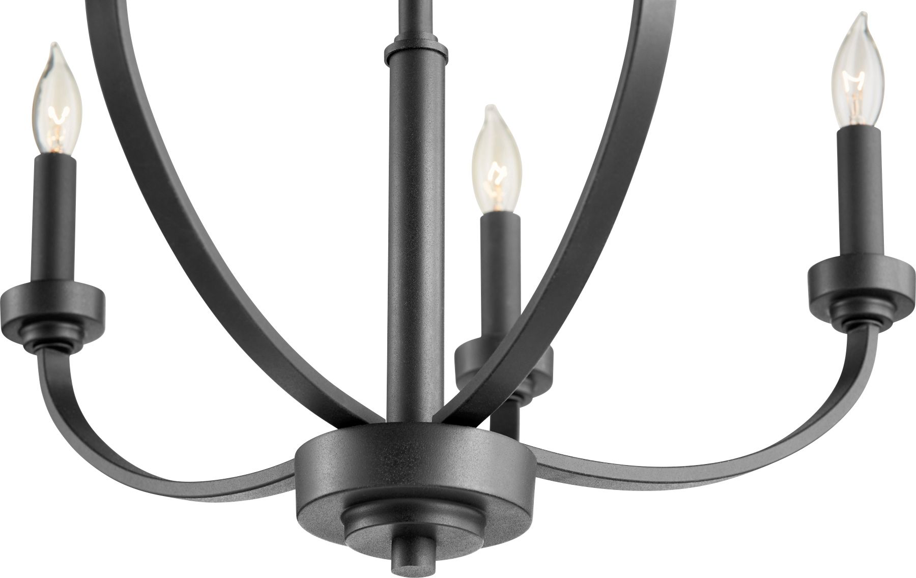 Image 2 Quorum International Reyes 5LT Textured Black Chandelier more views