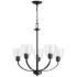 Quorum International Reyes 5LT Textured Black Transitional Chandelier